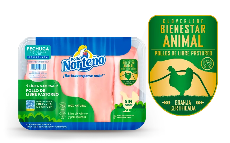 Cloverleaf Bienestar Animal - Pollos de libre pastoreo - Granja certificada Cloverleaf Bienestar Animal - Pollos de libre pastoreo - Granja certificada